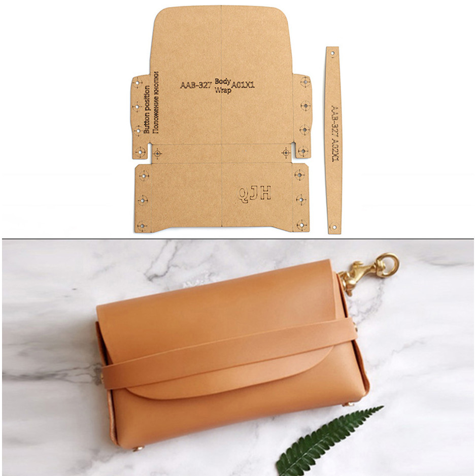 

No Sewing Leather Bag Mold Acrylic /kraft Paper Material Template For Card Bags, Wallets, Business Card Bags DIY Handmade Bag