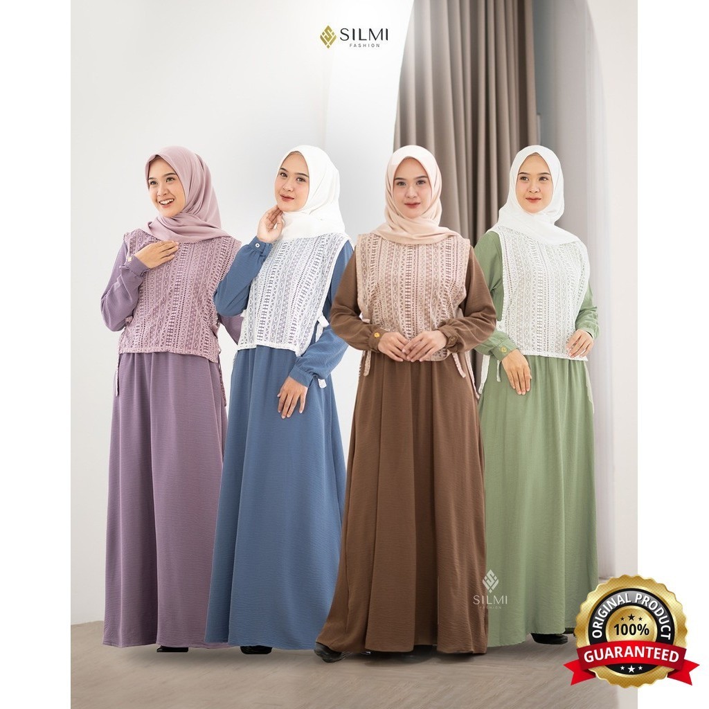 SabilaMall - Gamis Kekinian Megumi Dress By Silmi