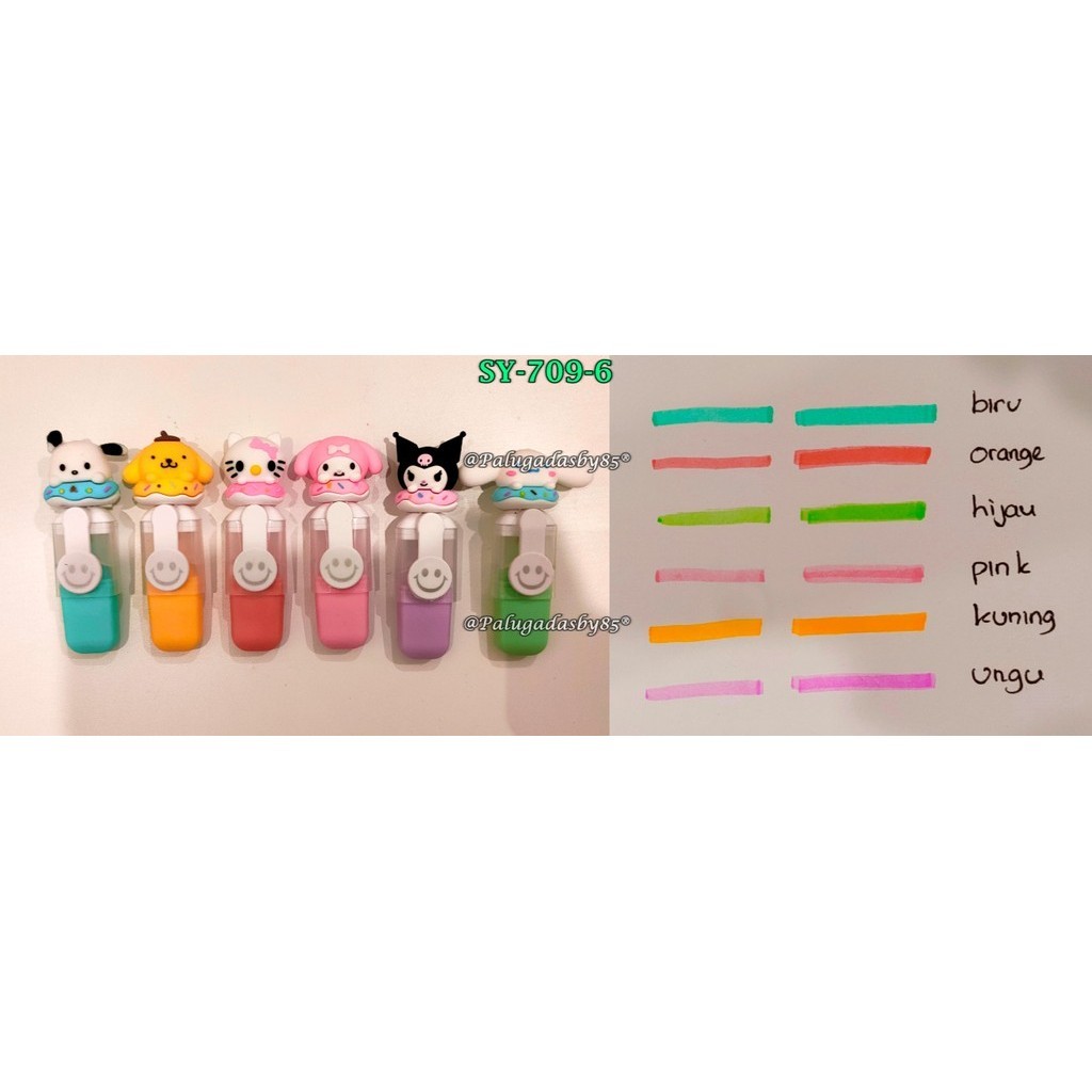 

(1 Biji) Highlighter Kepala Sanrio SY-709-6 / Highlighter Sanrio GXIMP SY-709-6 (1 Biji)