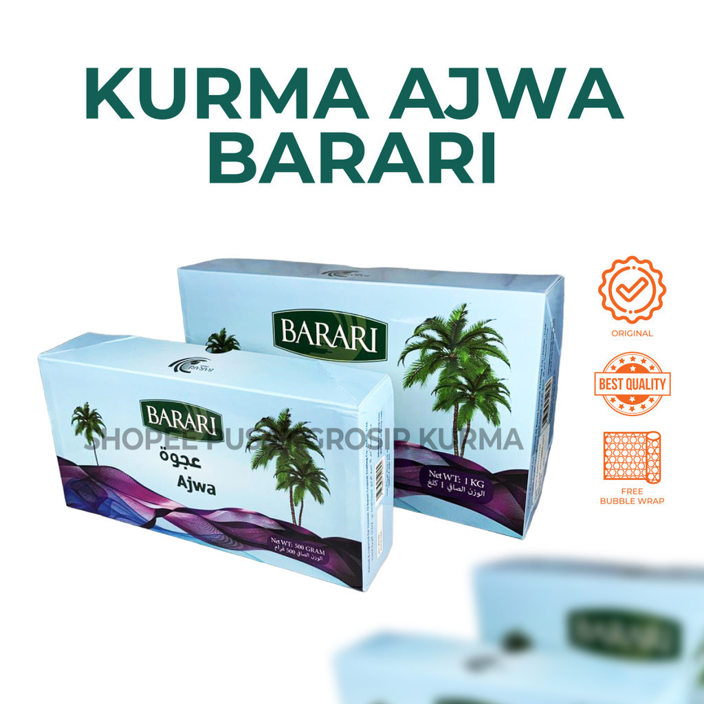 

KURMA AJWA AL-MADINAH BARARI KURMA NABI 500gr/1kg