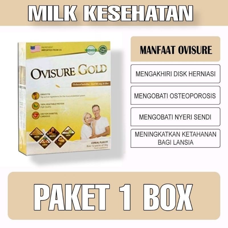 

OVISURE GOLD ASLI ORIGINAL MILK SUSU VITAMIN TULANG DAN SENDI NYERI OTOT KERAM KEBAS