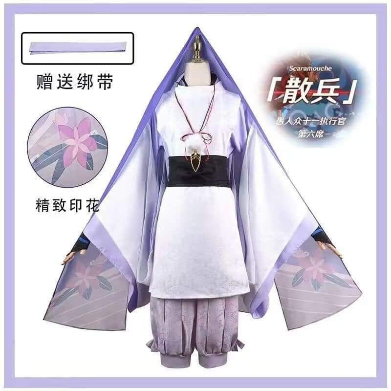 WAIFUKU - PO Scaramouche Past Scara Past Kunikuzushi Genshin Impact Kostum Cosplay Costume Freebrand