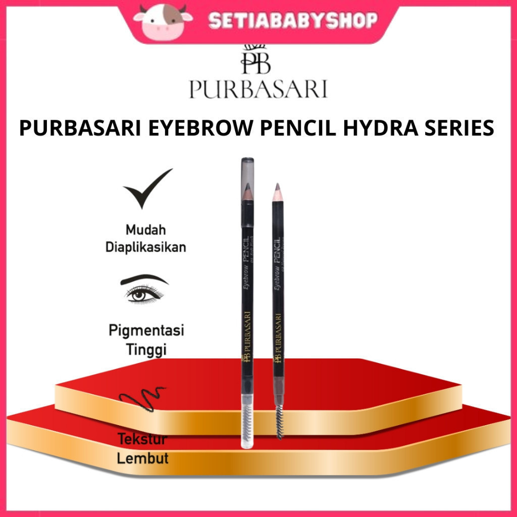 **Purbasari Eyebrow Pencil Hydra Series | Pensil Alis | Pigmentasi Tinggi