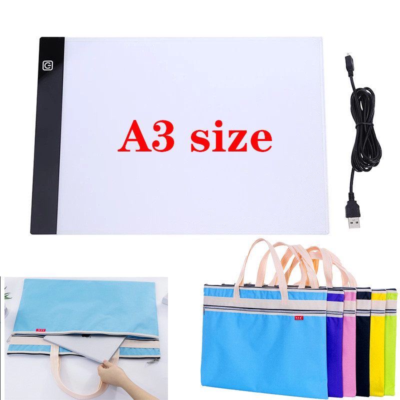 

Big A3 Size Led Light Pad Tablet With Canvas Bag For 5D Diamond Painting Embroidery Tools Accessories Three Level Dimmable