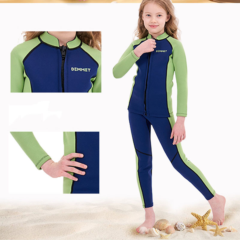 Snorkeling Surfing Swimming Suit Boy Girl Diving Clothes Kids Neoprene Split Wetsuit 1.5mm Thermal K
