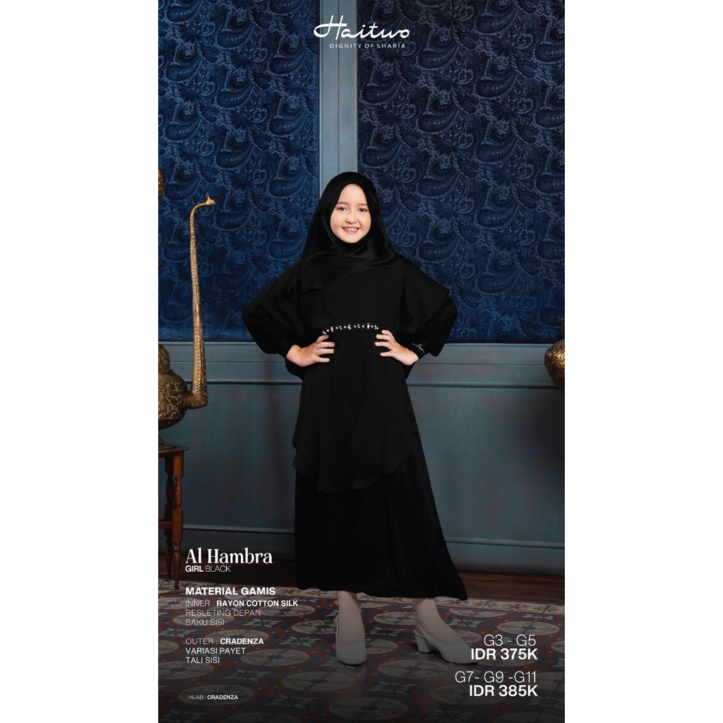 Al Hambra Girl / Sarimbit Al Hambra / Gamis anak perempuan by Haitwo