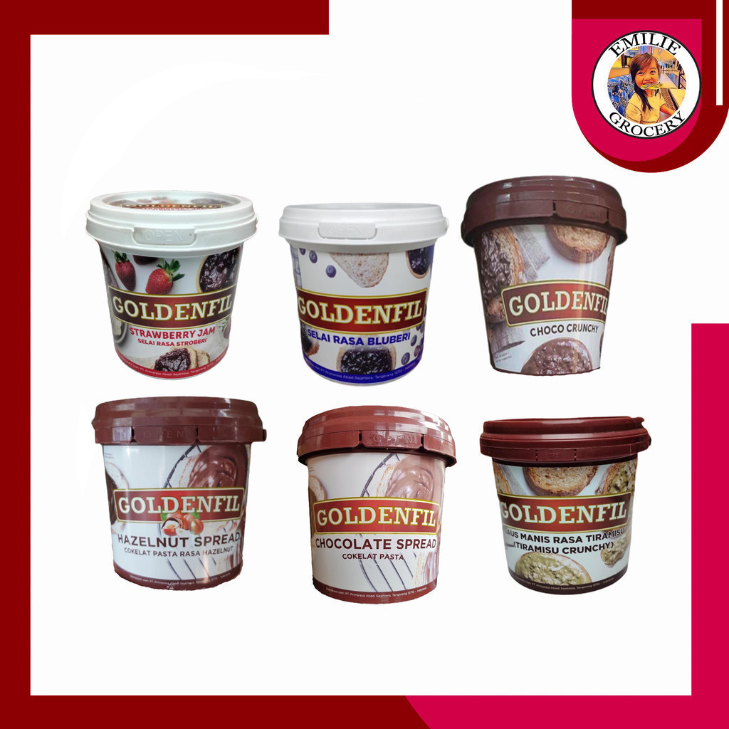 

Goldenfil Goldenfill 1kg Choco Crunchy Selai Coklat Tiramisu & Other