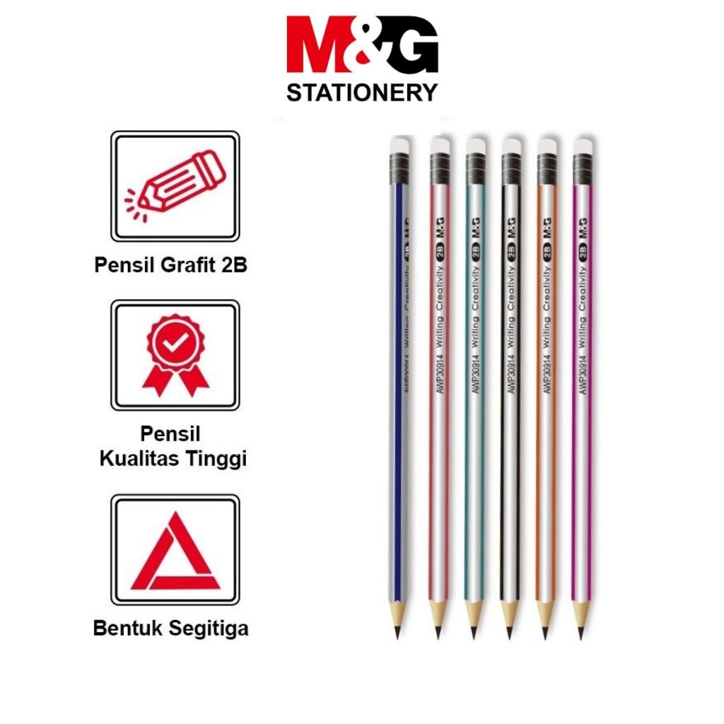 

Pensil HB M&G #AWP30971 Pencil Trigraphite Pensil Sekolah & Kantor - SATUAN- SHSNP