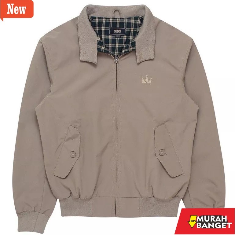 Jaket terbaru yg lagi viral- Screamous Jacket Harrington CLETO CREAM jaket PRIA WANITA