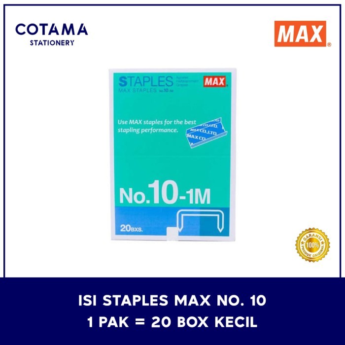 

Isi Staples Max No. 10-1M Original - 1 pack isi 20 box