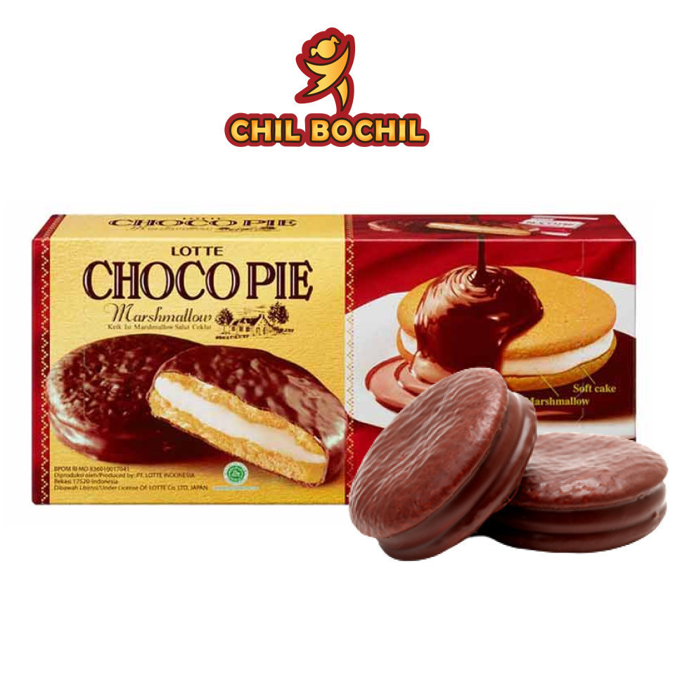 

LOTTE CHOCO PIE MARSHMALLOW (ISI 12 PACK - CHIL BOCHIL