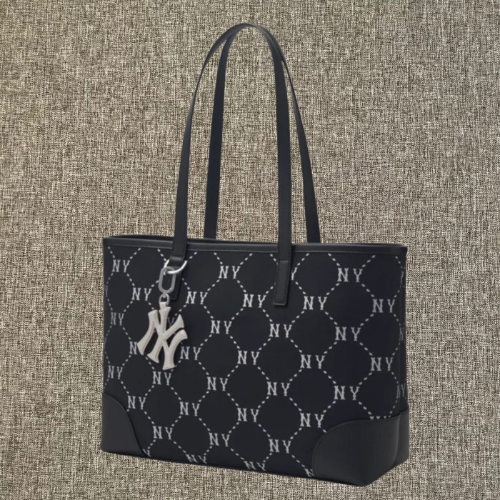 MLB Korea NY Yankees Dia Monogram Tote Bag Black Original