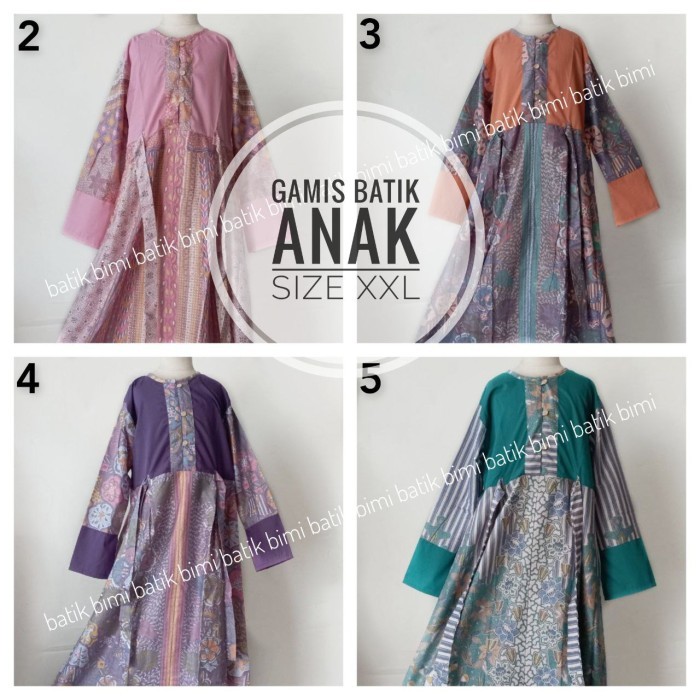 ✨BISA COD✨ - Gamis batik anak tanggung 11,12,13 tahun XXL