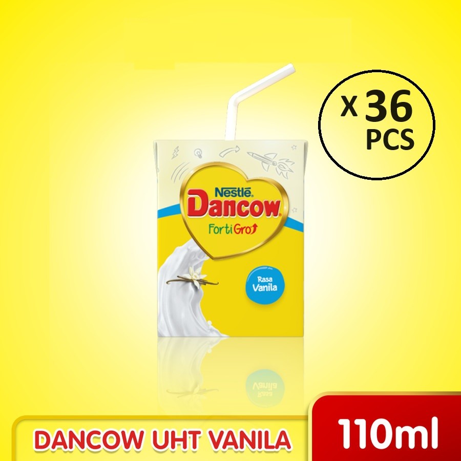 Susu Dancow UHT Fortigro Vanila 110mL 1 Karton/dus (36 Pcs)