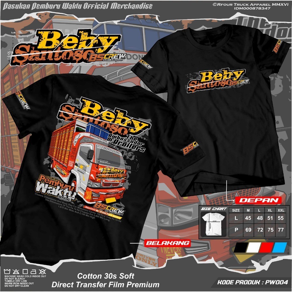 Kaos truk ayam Beby santosa BS crew Kaos truck ayam broiler pasukan pemburu waktu