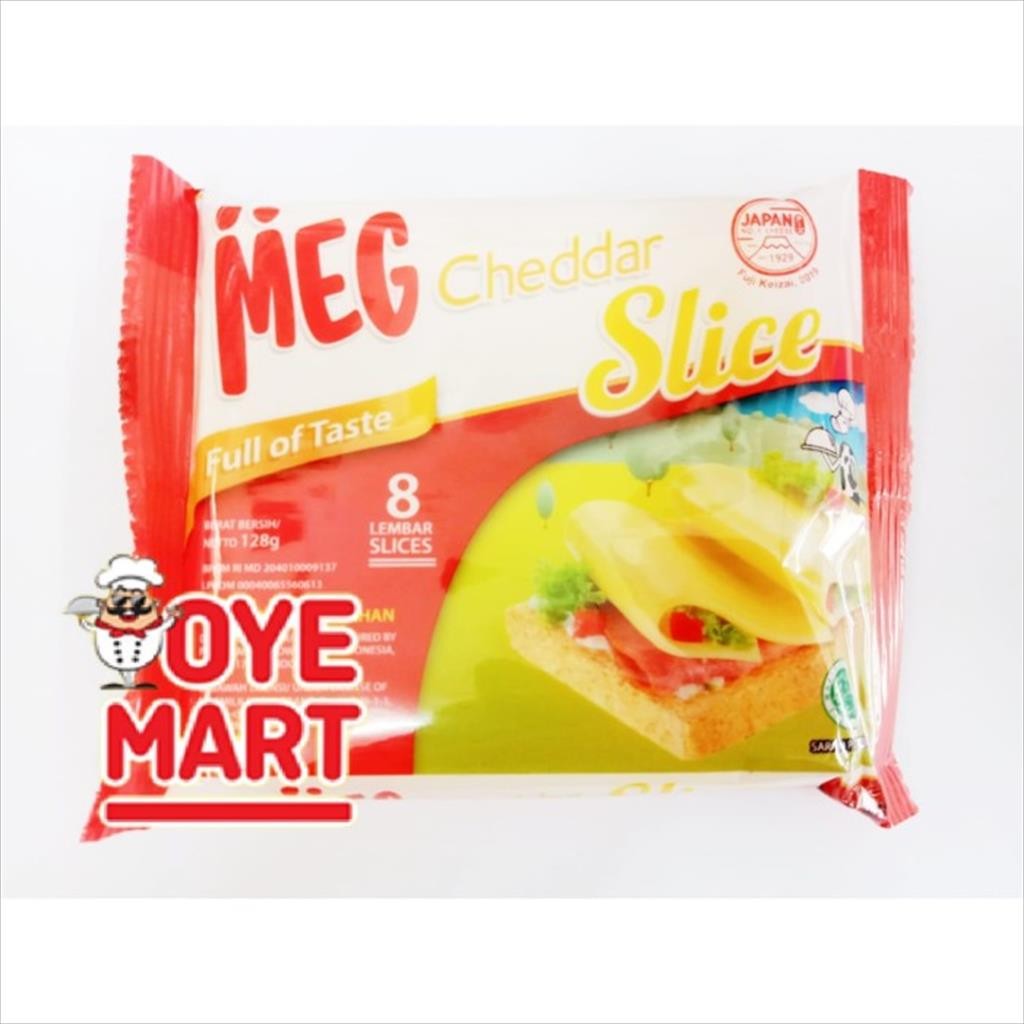 

MEG CHEDDAR SLICE 136GR ISI 8PCS/KEJU CHEDDAR SLICE