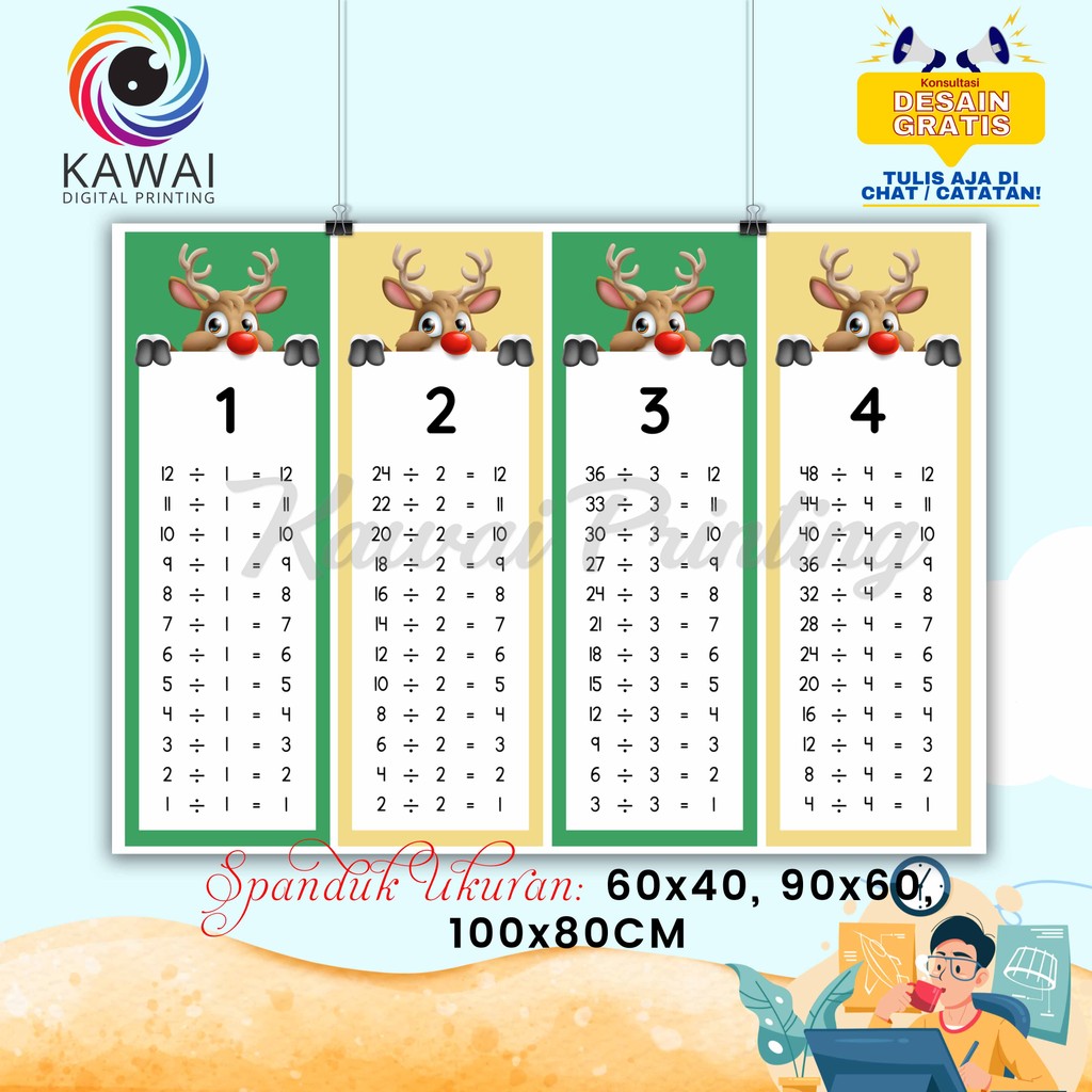 SPANDUK / BANNER Tabel Pembagian Animal Hewan Free Desain