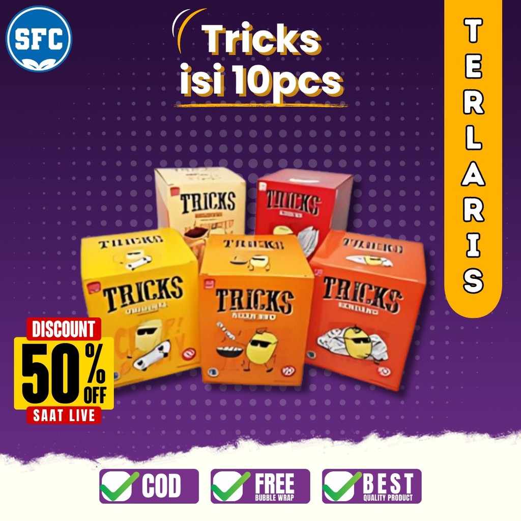 

TRICKS BOX ISI 10 PCS / SNACK TRICKS BULGOGI BBQ KIMCHI RENDANG