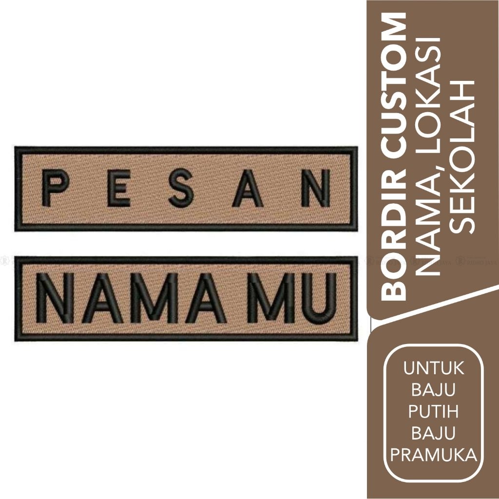 

Bordir RIDHO JAYA - Bordir Nama,Bordir Custom,Bordir Nama Sekolah