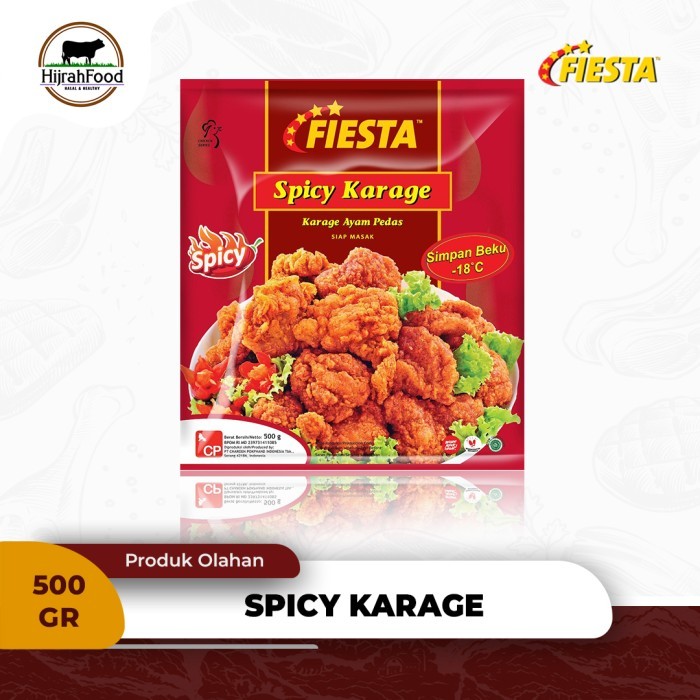 

Fiesta Spicy Karage Daging Paha Ayam Pedas Frozen Siap Masak 500 gr