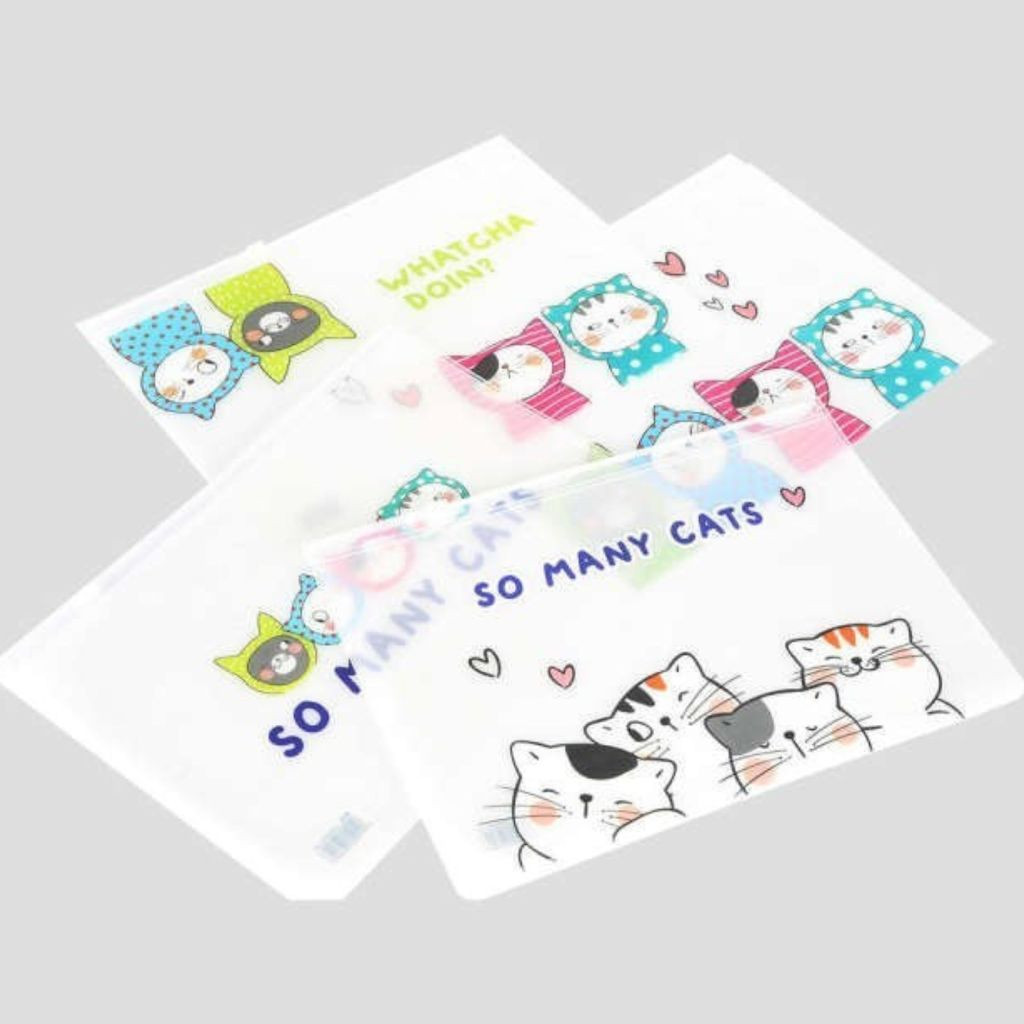 

Map Dokumen Zipper M&G So Many Cats Ukuran A5 ADM929FP Dokumen Bag Zipper Bag Transparant - SATUAN- SHSNP