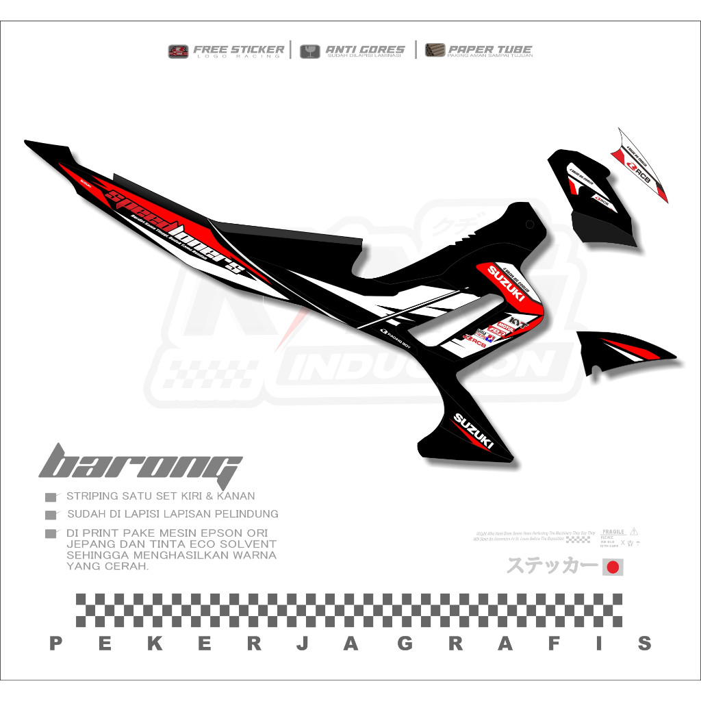 STRIPING SATRIA FU CBU / BARONG / STIKER SATRIA FU 150 CBU / BARONG SPEEDLONERS