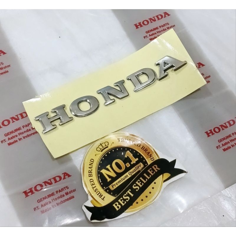 stiker emblem logo HONDA timbul tulisan Honda timbul original