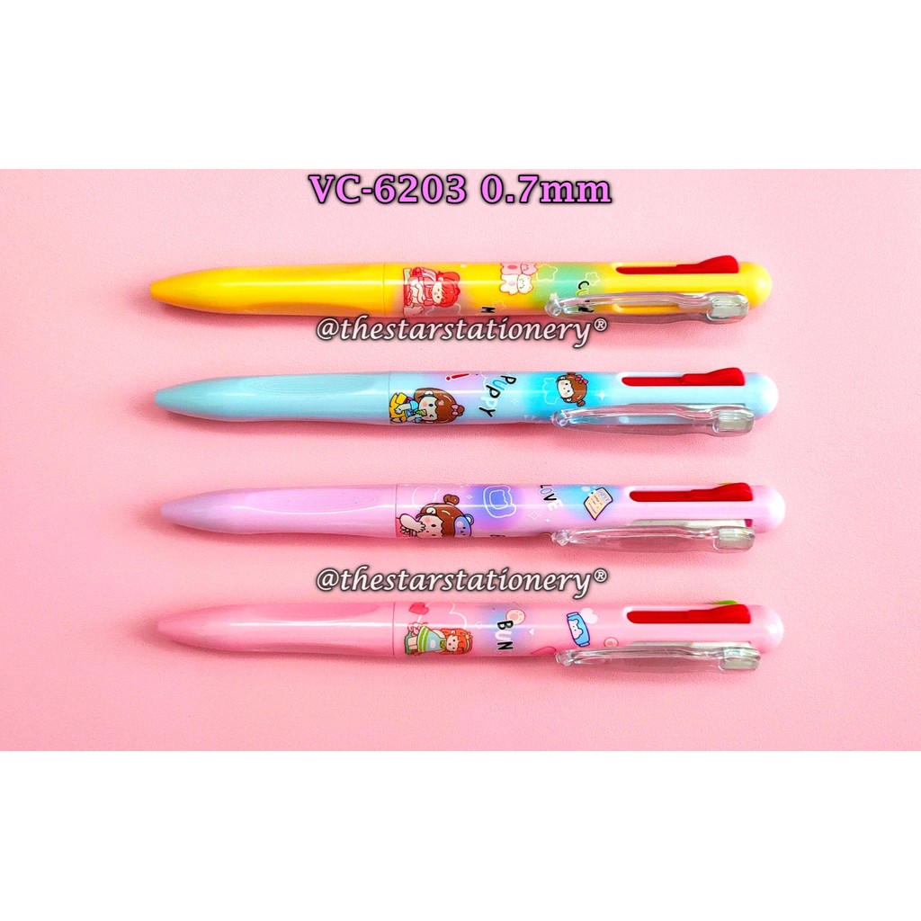 

(1 Biji) Bolpen Vanco VC-6203 4 Warna 0.7 mm Ball Pen / Pulpen Pena Vanco VC6203 (1 Biji)