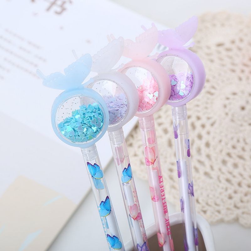 

4 Piece Stationery Cute Butterfly Gel Pen Creative Sweet Pretty Lovely Pen