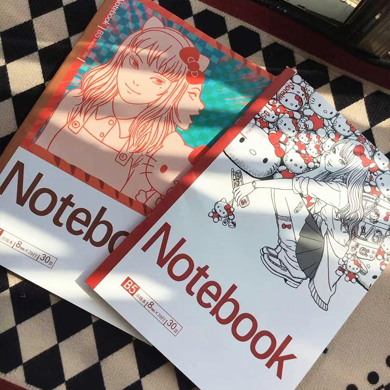 

Kawaii Hello Kitty Notebook Anime Figure Tomie Kawakami B5 Student Diary Office Stationery Student Writing Book School Supplies