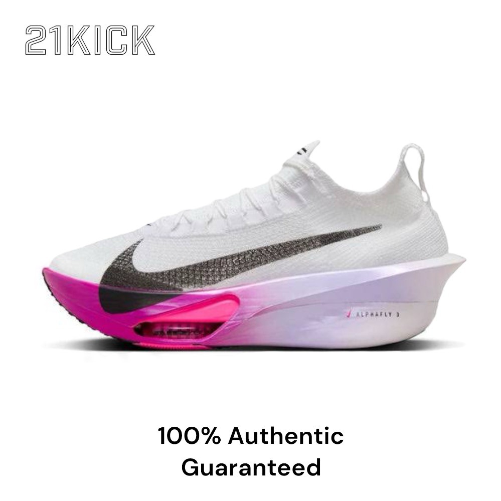 Nike Air Zoom Alphafly Next 3 White Vivid Grape Hyper Pink Running (FD8311 100) 100% Original