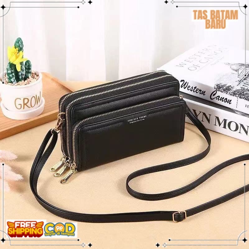 TAS BAGUS - Dompet Wanita Remaja FOREVER YOUNG Dompet HP Selempang Bonus Tempat Kartu - C2501H ORIGI