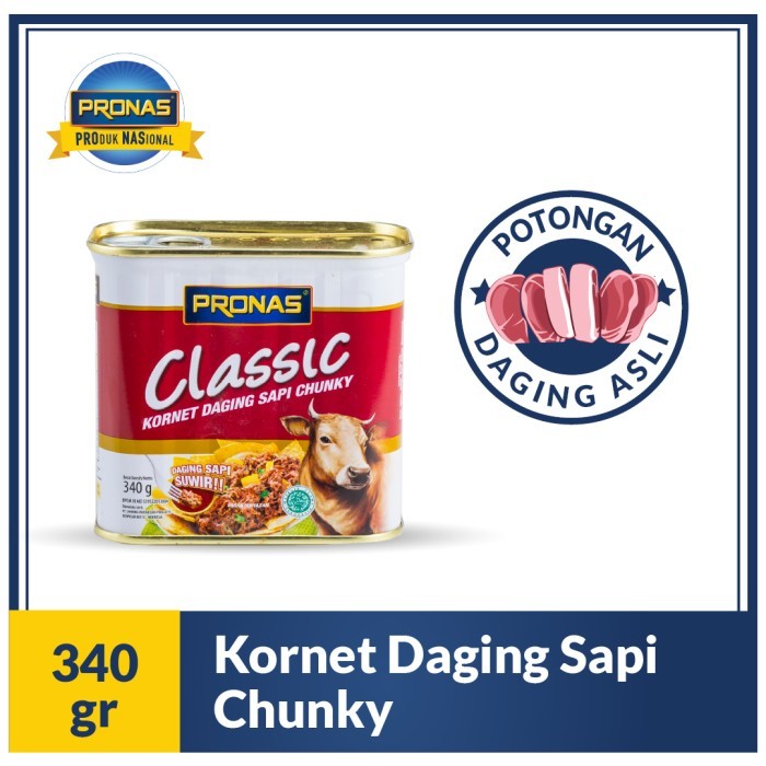 

WT Pronas Kornet Sapi dengan Daging Suwir 340 g (CHUNKY)
