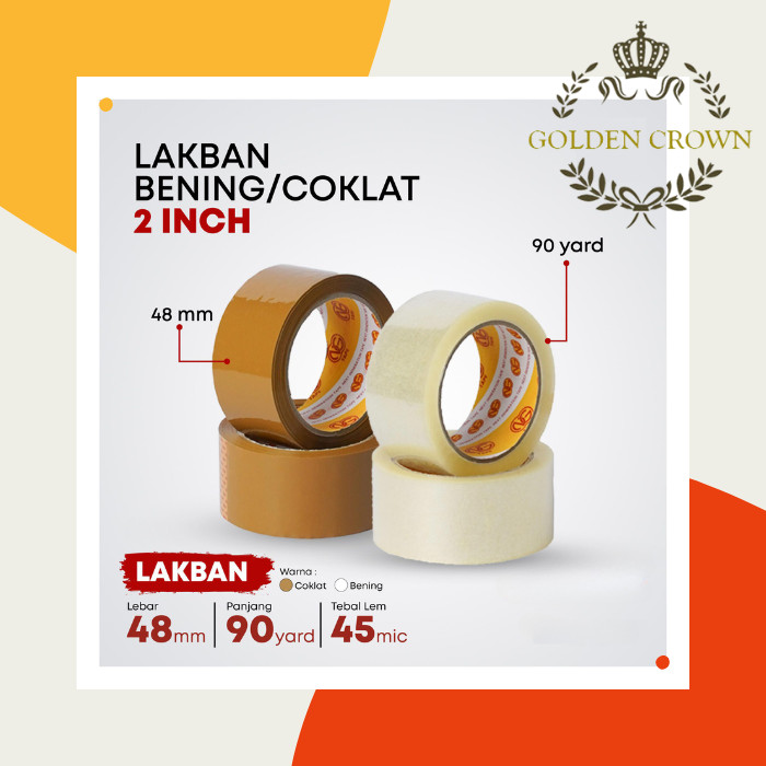 

LAKBAN BENING / COKLAT 2 INCH / 48MM x 90 Y KUAT & REKAT
