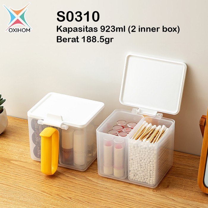 Oxihom Toples Plastik Bening Tempat Bumbu Dapur Tempat Make Up - S0310 Orange