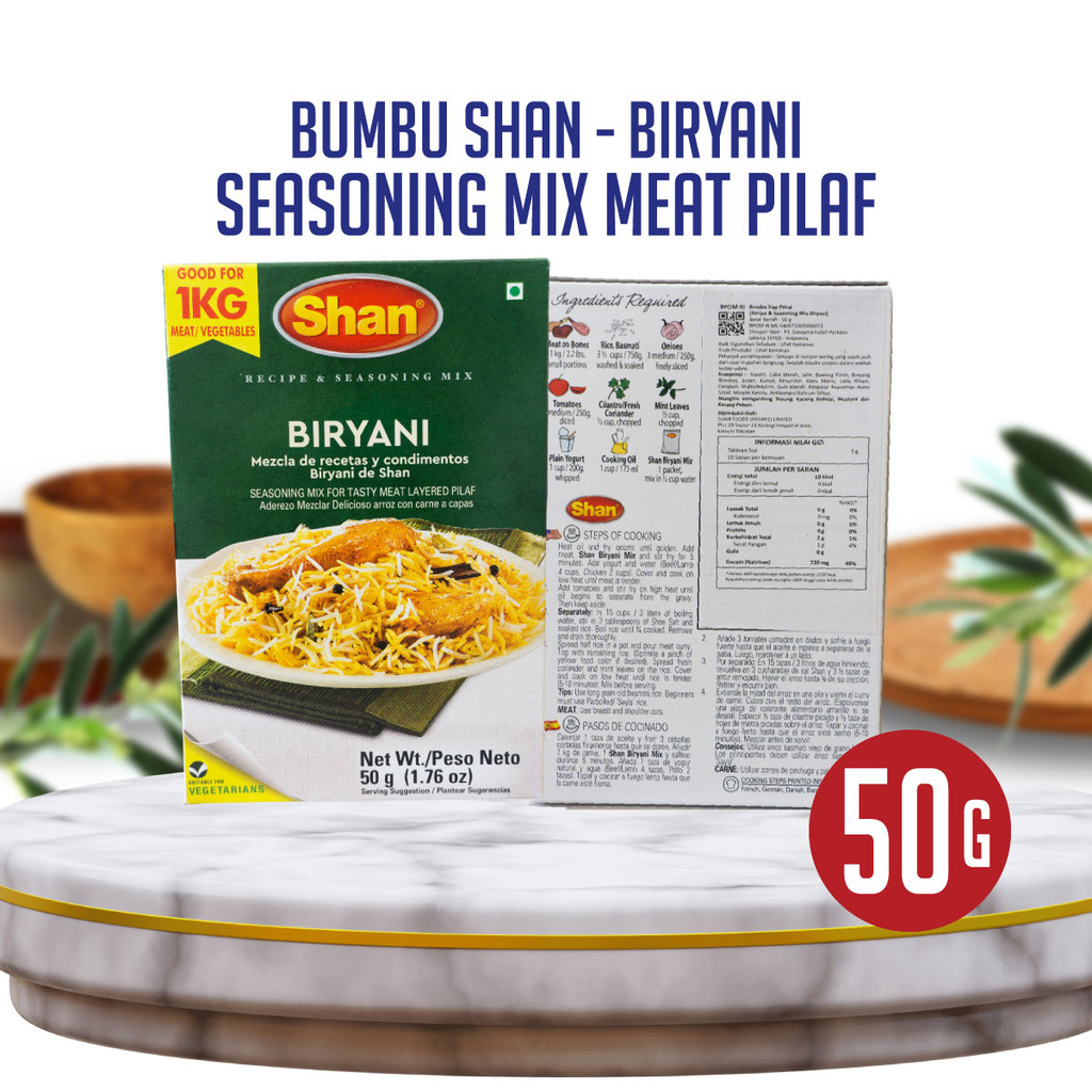 

Bumbu Shan - Biryani 50gr - Untuk 1 kg daging- bumbu briyani 50gr