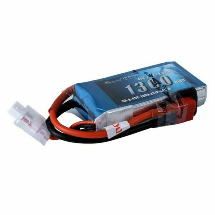 TV99 BATTERY LIPO BATERAI LIPO GENS ACE 1300MAH 7.4V 45C DEAN C