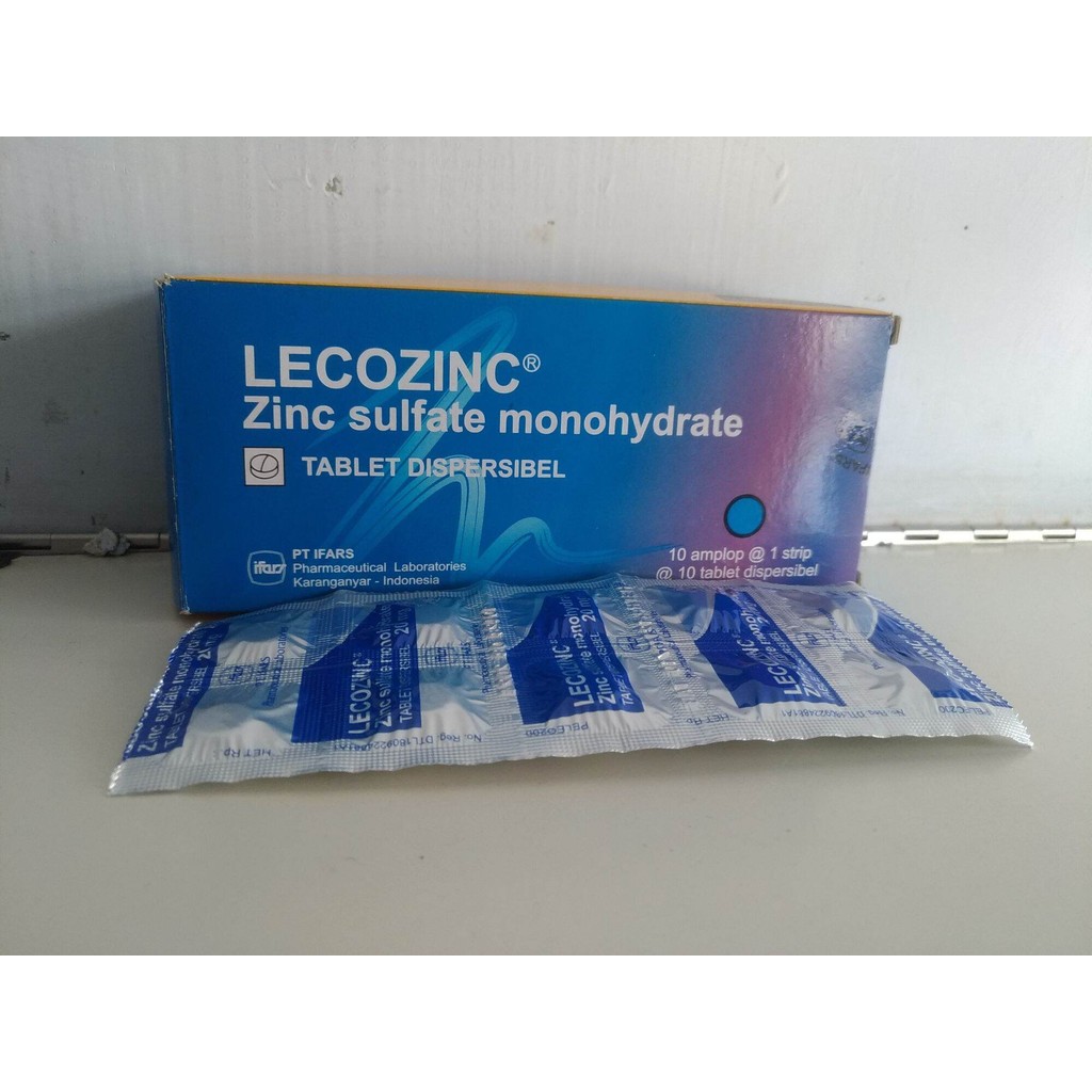Zinc tablet 20mg 1 strip 10 tab obat mencret dewasa anak