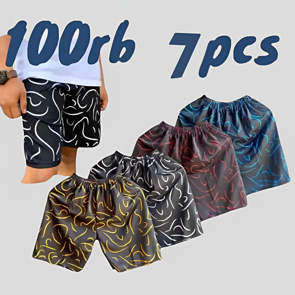 CELANA PENDEK BOXER MOTIF ANGIN UNISEX 100RB DAPAT 7 PCS