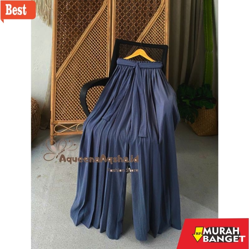 celana kulot wanita terbaru Kulot Mayung  ZIGNA Crinkle Panjang 100 cm Bigsize