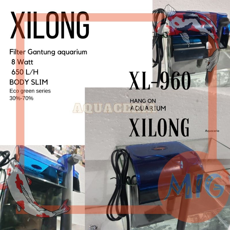 Filter Gantung Aquarium XILONG XL 960 HANG ON filter Aquarium Tank