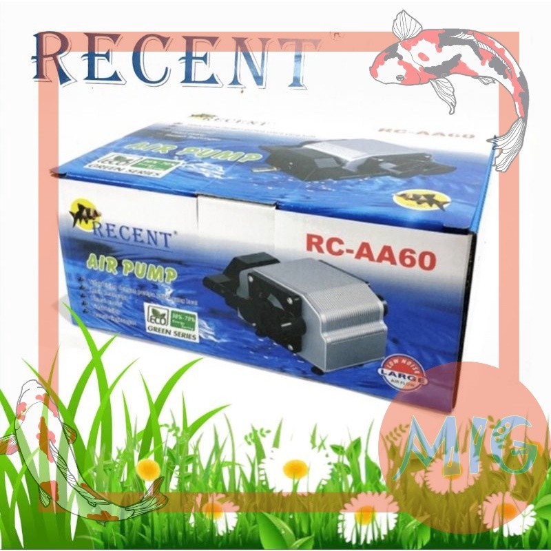 AIR PUMP RECENT AA 60 POMPA AERATOR AQUARIUM KOLAM IKAN