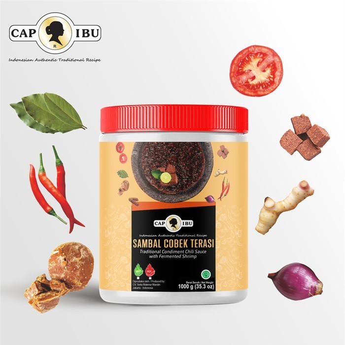 

New[Promo] Sambal Cobek Terasi Cap Ibu - 1000 gram, HOT (Pedas)