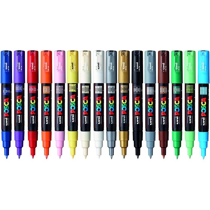 

Andma UNI POSCA PC-1M Extra Fine Paint Marker Pen 0.7mm [Per 1 Spidol] - BLACK