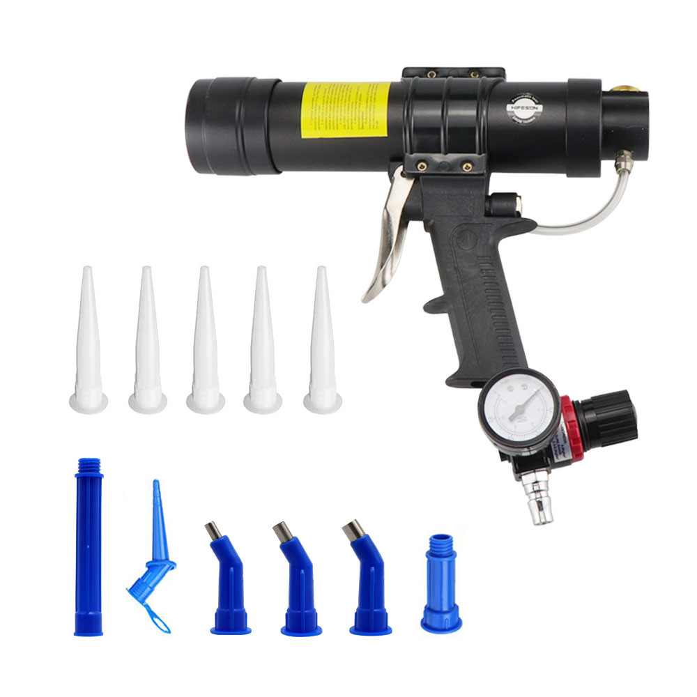 310ML Air Caulking Gun/ Pneumatic Cartridge Dispenser Silicon Sealant Applicator Glass Gluing Tool C