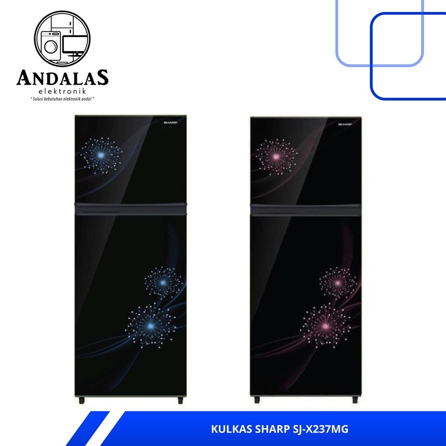 KULKAS SHARP SJ237MG SJ-237MG LEMARI ES 2 PINTU SJ 237 MG 187LITER 130WATT 237MG