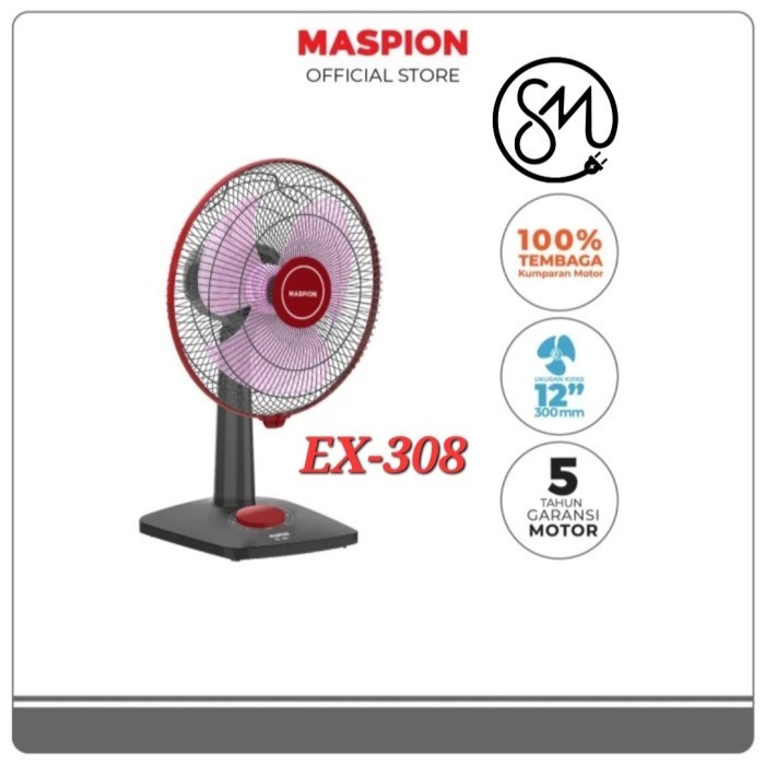 Kipas Angin Maspion EX-308 desk fan 12 inch EX308