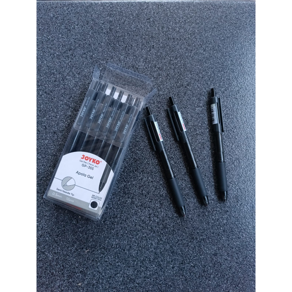 

PULPEN CETEK HITAM 0.5 SEMI NEEDLE TIP PLASTIK APOLA GEL GP 355 1 PAK ISI 12 PCS