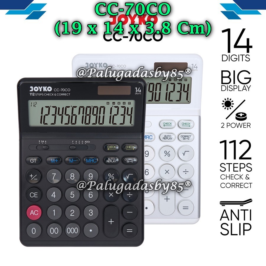 

(1 Biji) GROSIR Kalkulator JOYKO CC-70CO 14 Digits Check & Correct / Calculator Joyko CC-70CO