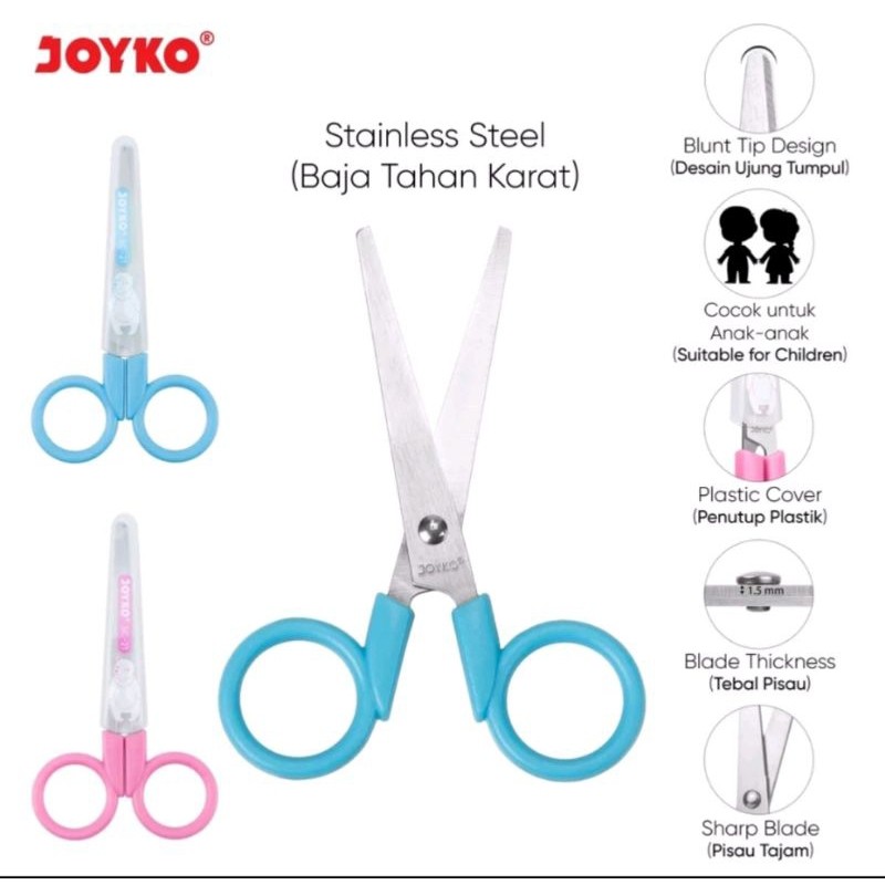 

Scissors SC-21 / Gunting SC21 Ujung Bulat Tumpul Joyko